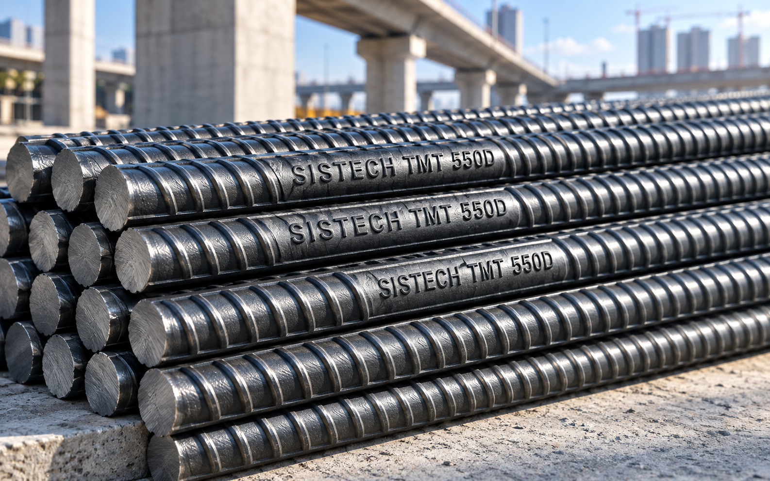 SISTECH TMT 550D reinforcement bars